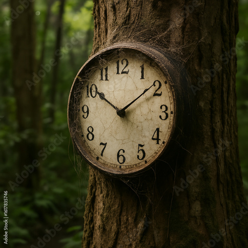 Wallpaper Mural old clock on the wall Torontodigital.ca