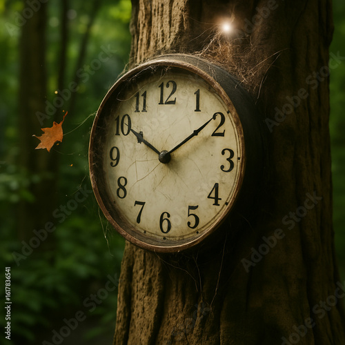 Wallpaper Mural old clock on the wall Torontodigital.ca