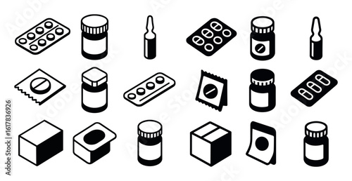 Pharmaceutical Icons Grid