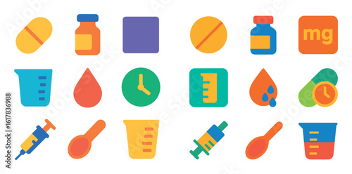 Colorful Pharmaceutical Icons