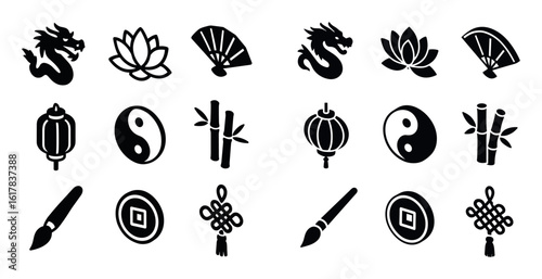 Asian Icon Grid