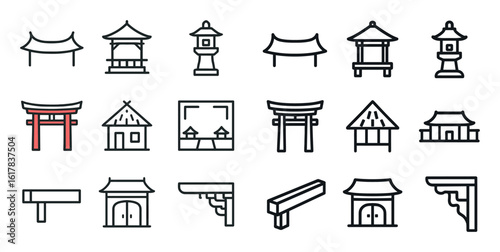 Minimalist Asian Icon Set