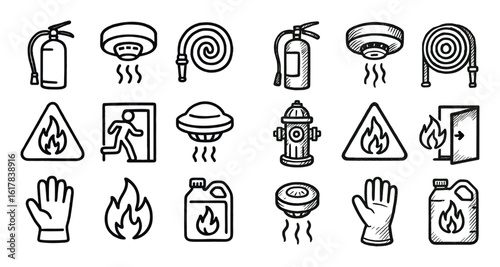 Fire Safety Icons