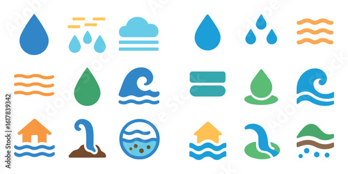 Colorful Water Icons