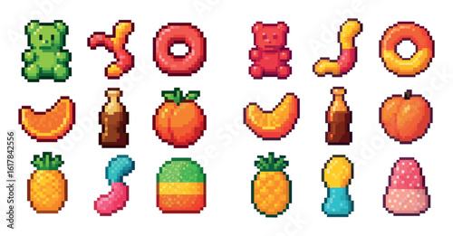 Colorful Gummy Icons