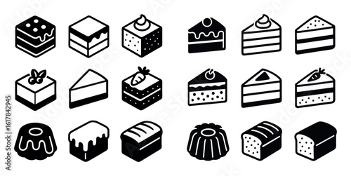 Isometric Cake Icons