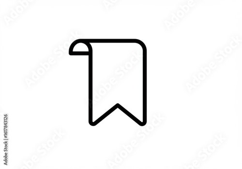 A black bookmark icon isolated on white background