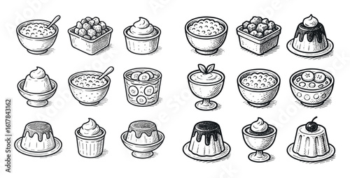 Dessert Pudding Icons