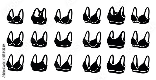 Minimal Isometric Bra Icons