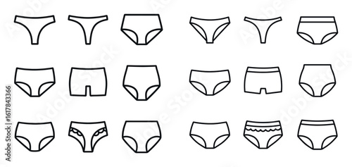 Minimalist Underwear Icons