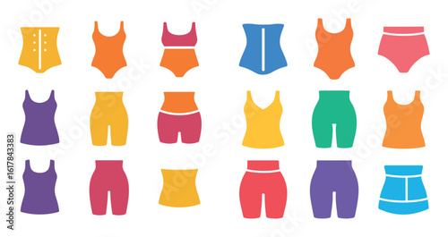 Colorful Shapewear Icons