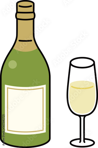 シャンパンとシャンパングラス