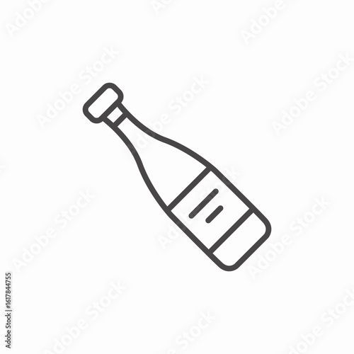 champagne bottle icon sign vector