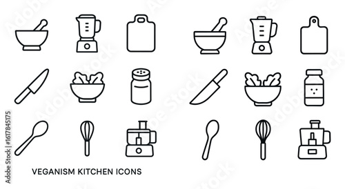 Vegan Kitchen Icons