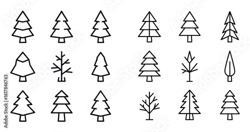 3D Conifer Icons