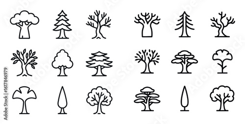 Minimalist Tree Icons
