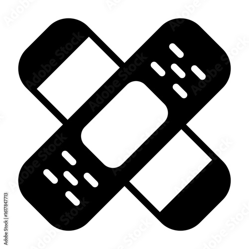 Band Aid Semi Solid Vector Icon