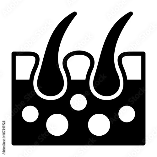 Epidermis Semi Solid Vector Icon