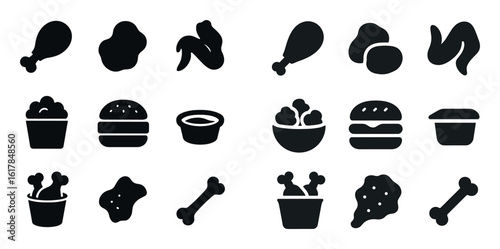 Fast Food Chicken Icons