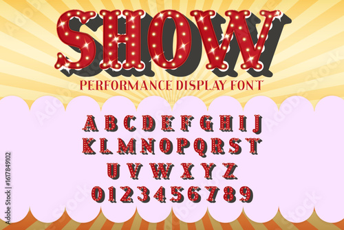 Bold  vintage style carnival font