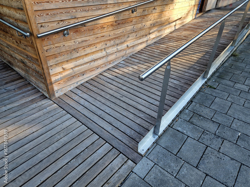 inclined plane instead of stairs. Ramps permit wheelchair users, pushing strollers cart wheeled object, easily access navigate between of different height. accessibility may predate wheelchair