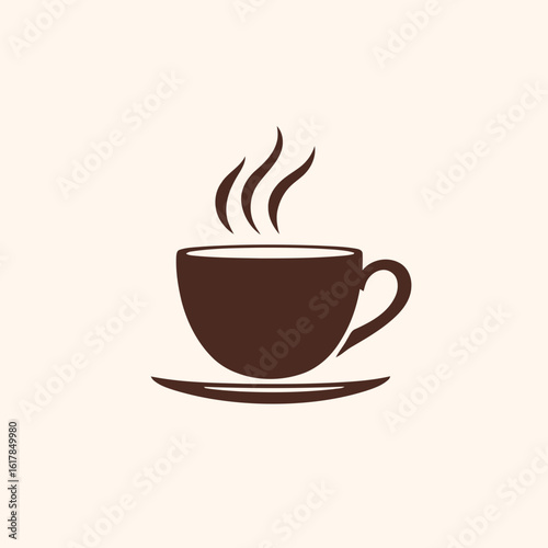 Caffeine lovers will adore this hot beverage icon featuring a steaming cup of coffee or tea, perfect for any cafe or breakfast design