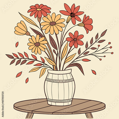 bouquet of flowers in a vase