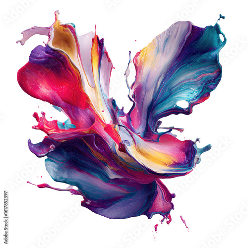 Abstract paint splash, vibrant colors