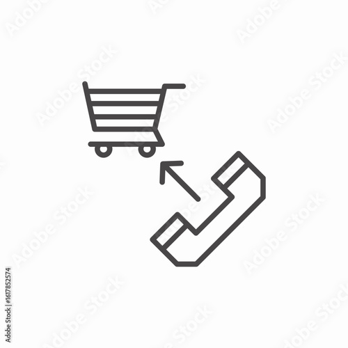order by phone icon sign vector