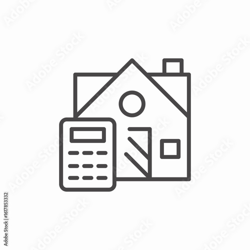 property valuation icon sign vector