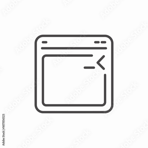 web page with arrow icon sign vector