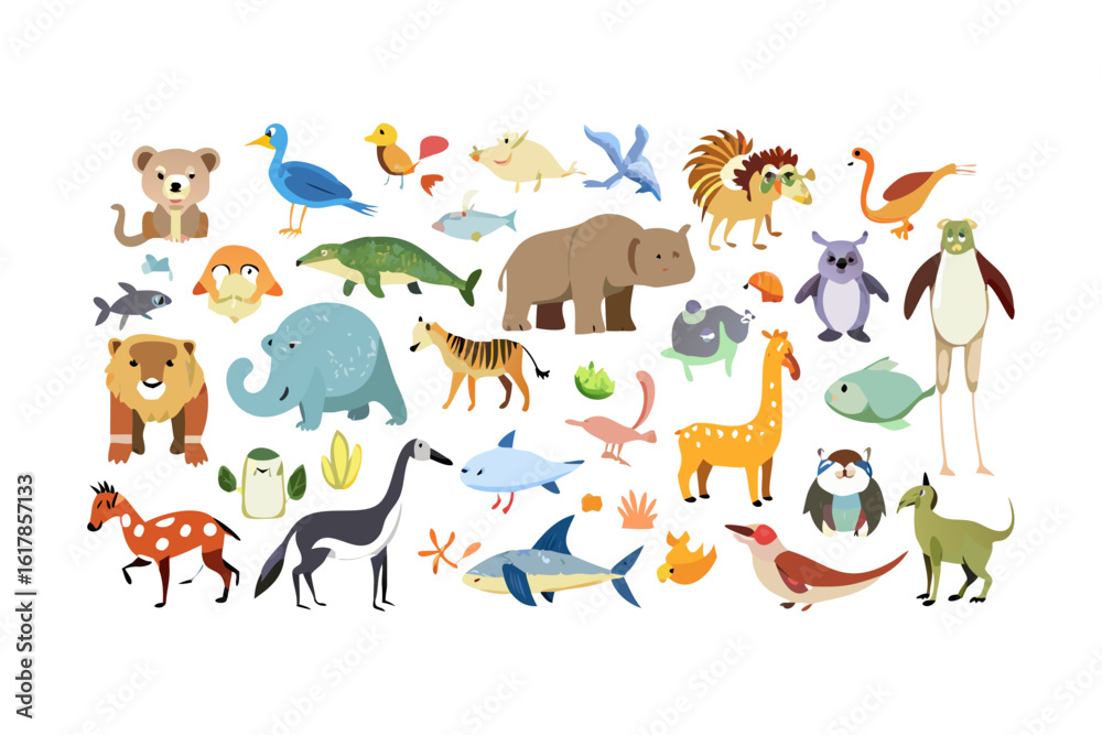 Obraz premium wild animals collection