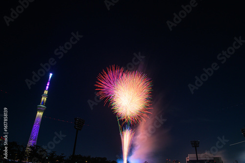 隅田川花火大会　東京スカイツリー