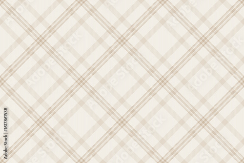 Elegant beige and cream diagonal plaid pattern.  Subtle texture evokes warmth and sophistication. Perfect for textile design, website backgrounds, or stationery.