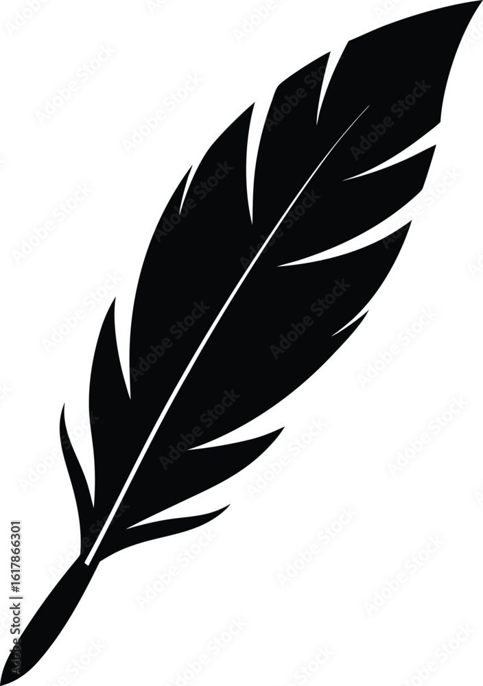 Fototapeta premium Feather Silhouette Icon
