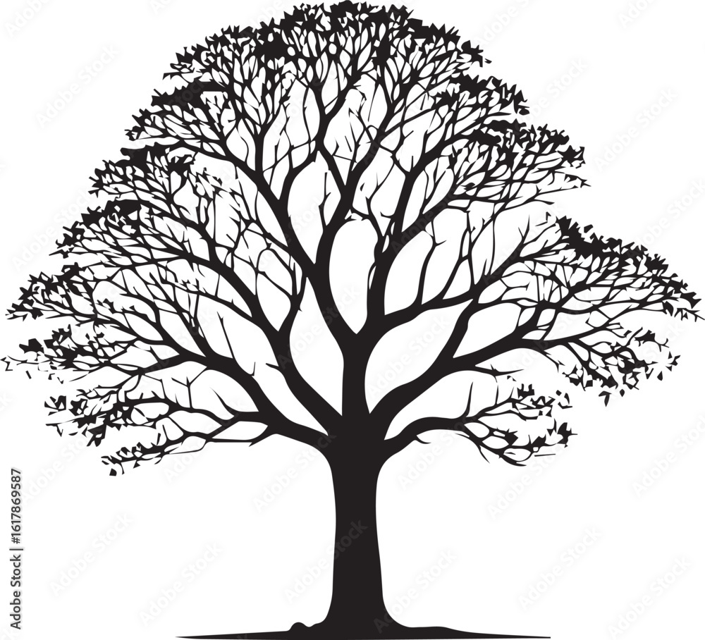 Fototapeta premium tree silhouette Vector | Minimalist & Trendy tree Silhouette Design | Unique & Stylish tree Artwork for Vector design