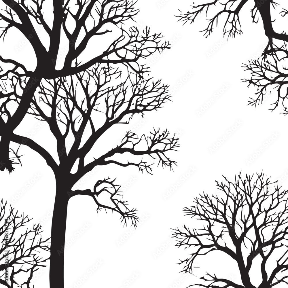 Fototapeta premium tree silhouette Vector | Minimalist & Trendy tree Silhouette Design | Unique & Stylish tree Artwork for Vector design