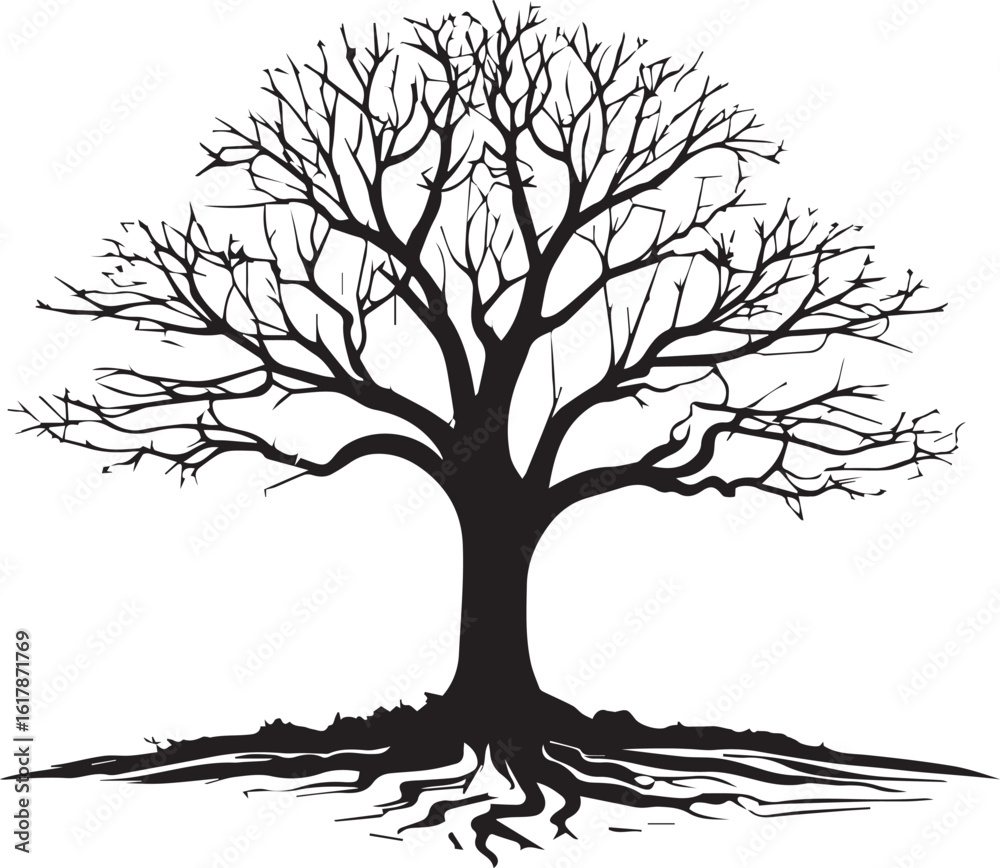 Fototapeta premium tree silhouette Vector | Minimalist & Trendy tree Silhouette Design | Unique & Stylish tree Artwork for Vector design