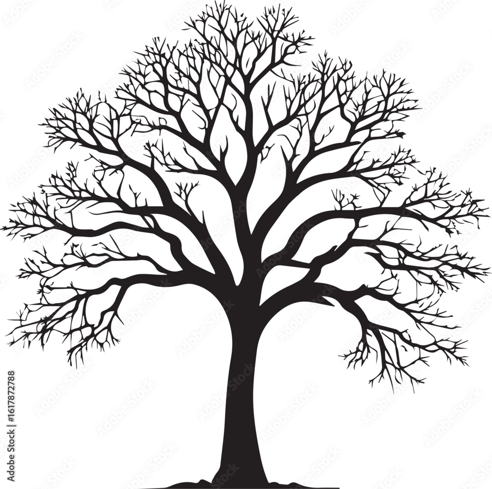 Obraz premium Tree silhouette Vector | Minimalist & Trendy Tree Silhouette Design | Unique & Stylish Tree Artwork for Vector design