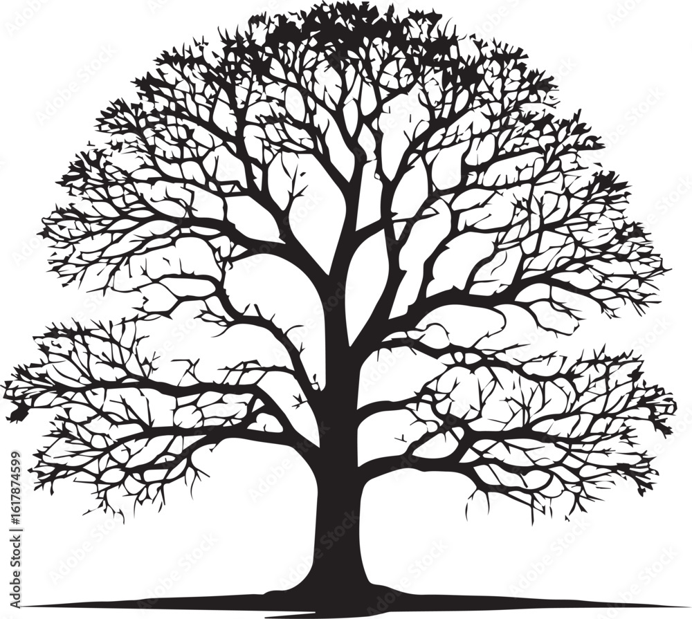 Obraz premium tree silhouette Vector | Minimalist & Trendy tree Silhouette Design | Unique & Stylish tree Artwork for Vector design 