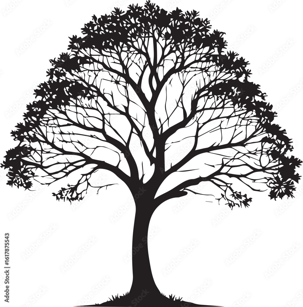 Obraz premium Tree silhouette Vector | Minimalist & Trendy Tree Silhouette Design | Unique & Stylish Tree Artwork for Vector design