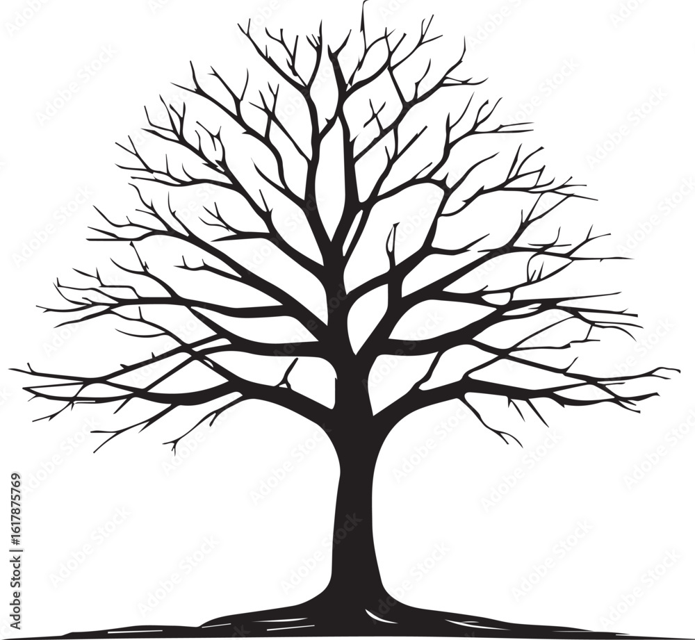 Obraz premium Tree silhouette Vector | Minimalist & Trendy Tree Silhouette Design | Unique & Stylish Tree Artwork for Vector design
