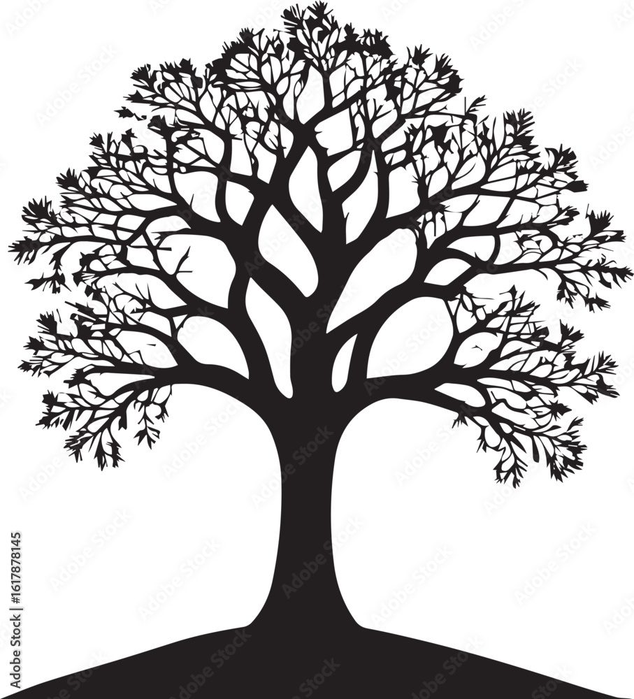Obraz premium Tree silhouette Vector | Minimalist & Trendy Tree Silhouette Design | Unique & Stylish Tree Artwork for Vector design