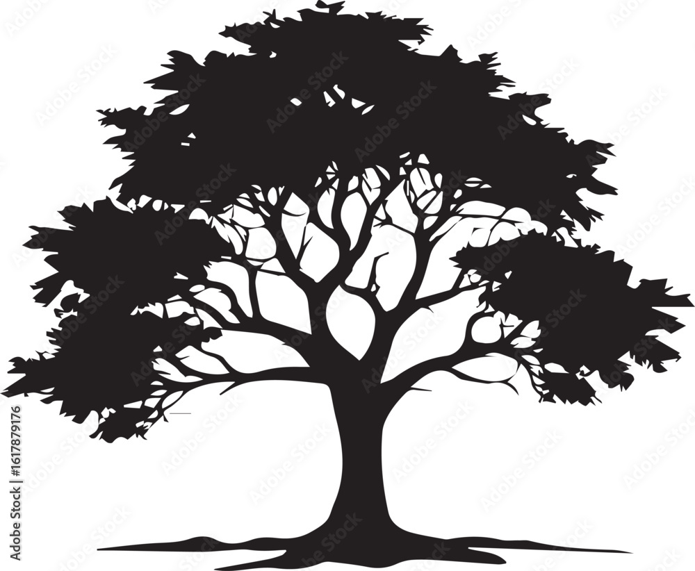 Obraz premium Tree silhouette Vector | Minimalist & Trendy Tree Silhouette Design | Unique & Stylish Tree Artwork for Vector design