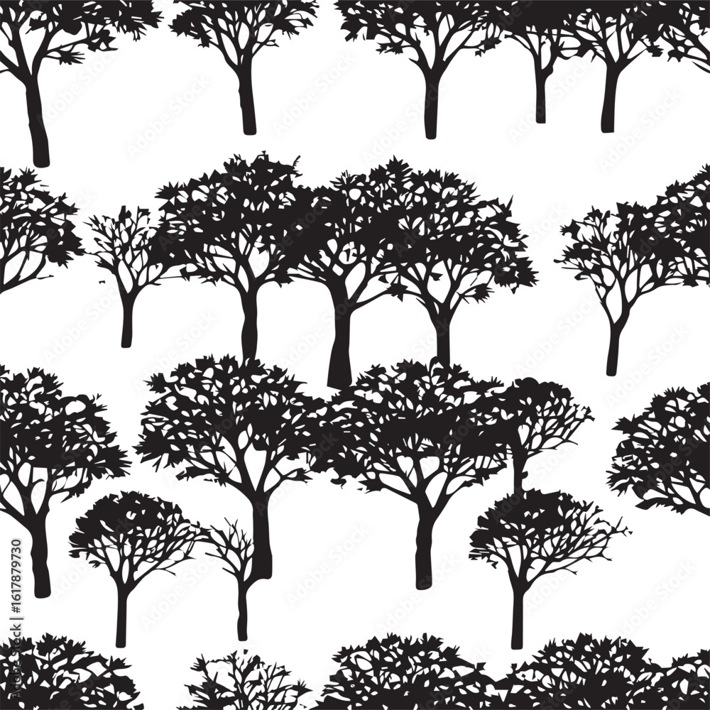 Fototapeta premium Tree silhouette Vector | Minimalist & Trendy Tree Silhouette Design | Unique & Stylish Tree Artwork for Vector design