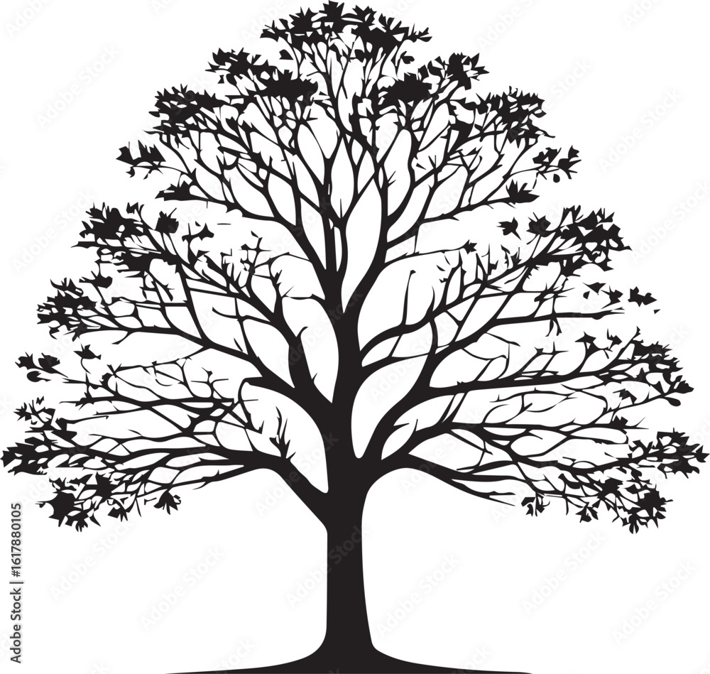 Obraz premium Tree silhouette Vector | Minimalist & Trendy Tree Silhouette Design | Unique & Stylish Tree Artwork for Vector design