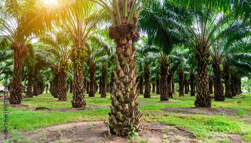 Palm trees in a plantation