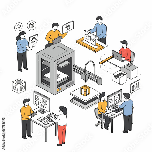 Collaborative 3D Printing and Design Workflow: A Team Engaged in Product Development and Additive Manufacturing Technology
