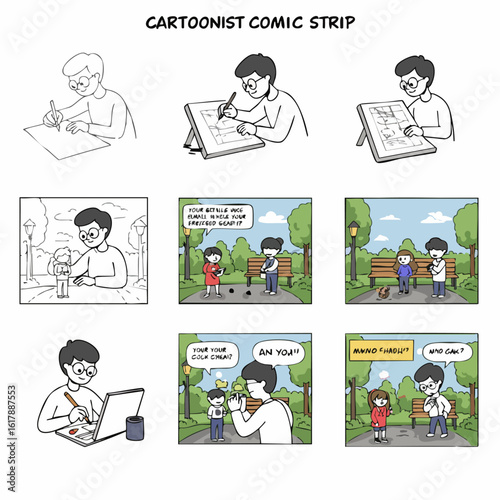 A Cartoonist's Creative Process: Designing and Developing a Digital Comic Strip