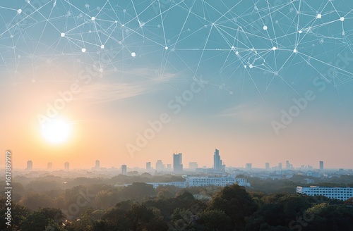 Sunrise Over Cityscape